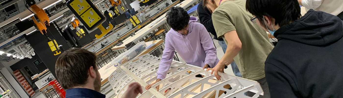 Students working in the Makerspace